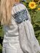 Women's embroidered shirt with blue and yellow threads SVZH5, S, 100% linen, Women
