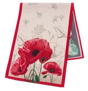 Tapestry table runner CAYETANA, 37x100, 100, 37, Rectangular, Flower, Without lurex, 75% polyester, 15% acrylic, 10% cotton, Tapestry