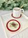 Tapestry placemat with lace ROUND010M-10D Bells & Garlands