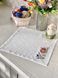 Embroidered placemat COLORFUL SPRING, Square, Easter, Embroidery, 100% linen