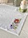 Embroidered placemat COLORFUL SPRING, Square, Easter, Embroidery, 100% linen