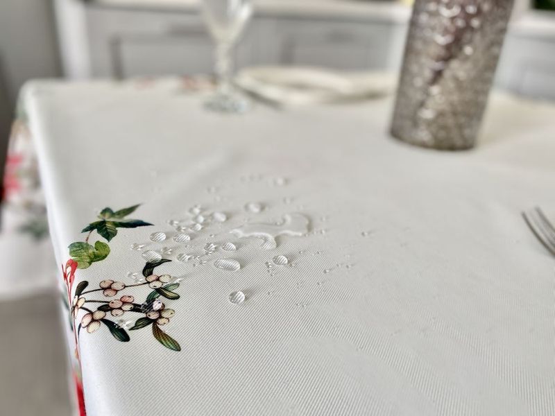 Tablecloth with water-repellent coating NAVIDAD105, 150x220, Rectangular, New Year's, With water-repellent coating, 100% polyester