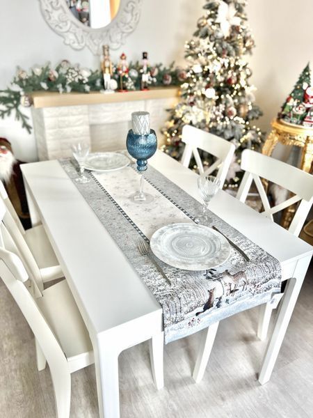 Bieżnik gobelinowy MICRO854, 45x140, 140, 45, Prostokątny, Nowy Rok, Z mikrofibry + srebrny lureks, 75% poliester, 22% bawełna, 3% akryl, Gobelin