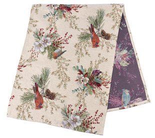Tapestry table runner EDEN1197, 37x100, 100, 37, Rectangular, New Year's, Golden lurex, 75% polyester, 22% cotton, 3% acrylic, Tapestry