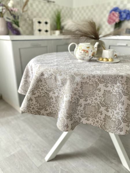 Tapestry tablecloth EDEN391NA, Ø140, Round, Everyday, Without lurex, 75% polyester, 22% cotton, 3% acrylic