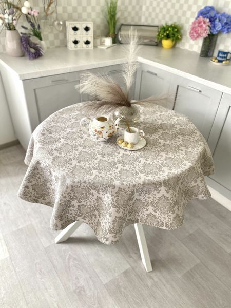 Tapestry tablecloth EDEN391NA, Ø140, Round, Everyday, Without lurex, 75% polyester, 22% cotton, 3% acrylic