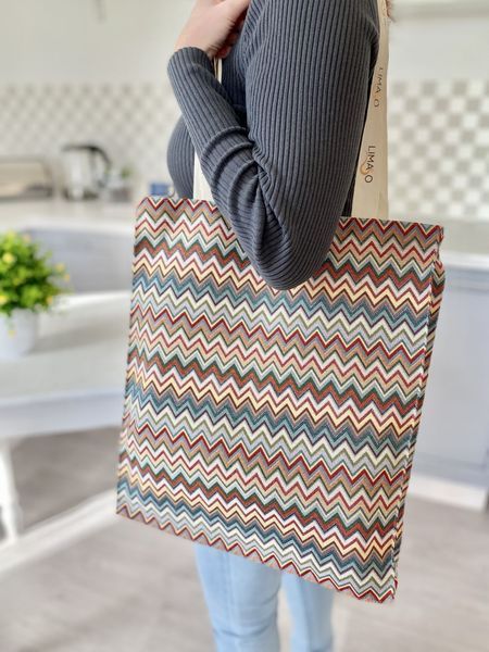 Tapestry shopping bag GEO040-SM, 35х40, 40, 35, Rectangular, Everyday, Without lurex, 75% polyester, 22% cotton, 3% acrylic, Tapestry