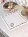 Embroidered placemat SILVER EGGS, Square, Easter, Embroidery, 100% linen