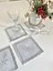 Double-sided napkin with Teflon coating FST80-RUNNER008, 17x18, Square, New Year's, With Teflon coating and silver lurex, 94% polyester, 6% lurex, Double-sided