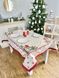 Tapestry tablecloth RUNNER242 "Christmas Candle", 137х137, Square, New Year's, Silver lurex, 75% polyester, 22% cotton, 3% acrylic