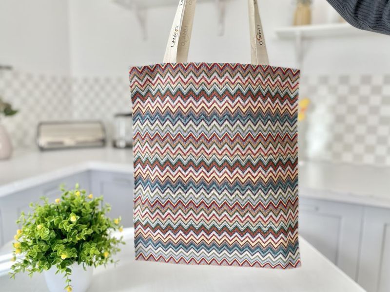 Tapestry shopping bag GEO040-SM, 35х40, 40, 35, Rectangular, Everyday, Without lurex, 75% polyester, 22% cotton, 3% acrylic, Tapestry