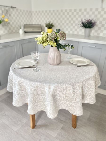 Teflon-coated tablecloth NIGHT038.CO02, Round, Classic, Teflon-coated, 100% polyester, Water repellent