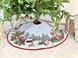 Tapestry Christmas tree skirt SQUIRREL, Ø90, Round, New Year's, Silver lurex, 75% polyester, 22% cotton, 3% acrylic