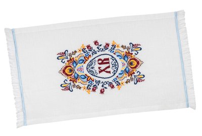 Towel for the Easter basket RKVV017, 38x70, Rectangular, Easter, Embroidery, 100% linen