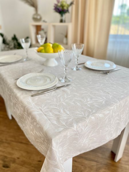 Teflon-coated tablecloth NIGHT010.C002, &Oslash;160, Round, Everyday, Teflon-coated, 100% polyester, Water repellent