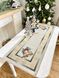 Tapestry table runner RUNNER723 "Christmas in Mountains", 37х100, Rectangular, New Year's, Golden lurex, 70% polyester, 23% cotton, 3% acrylic, 4% metal fibre