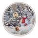 Tapestry placemat with lace ROUND1267M-20D Loud Carol, &Oslash;20, 20, 20, Round, New Year's, Without lurex, 75% polyester, 22% cotton, 3% acrylic, Tapestry