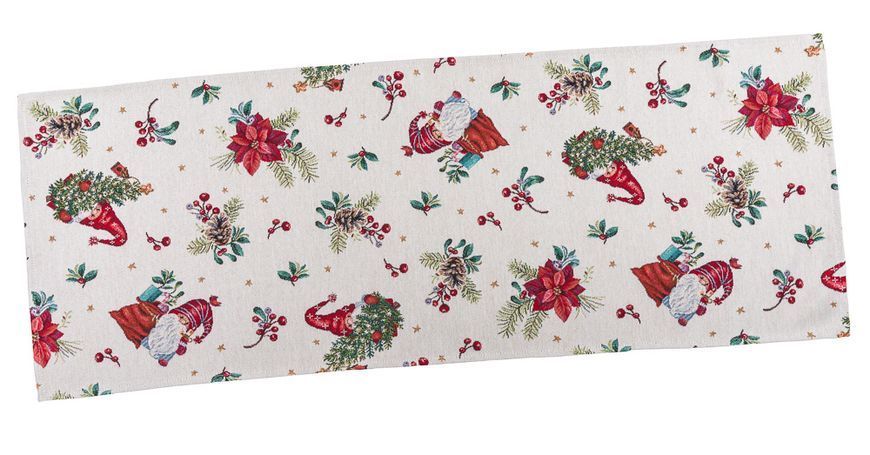 Tapestry table runner EDEN1268B, 45x140, 140, 45, Rectangular, New Year's, Without lurex, 75% polyester, 22% cotton, 3% acrylic, Tapestry