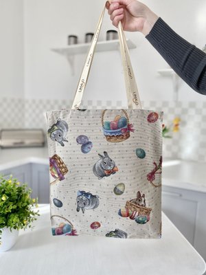Tapestry shopping bag EDEN647, 35x40, Rectangular, Easter, Without lurex, 75% polyester, 22% cotton, 3% acrylic