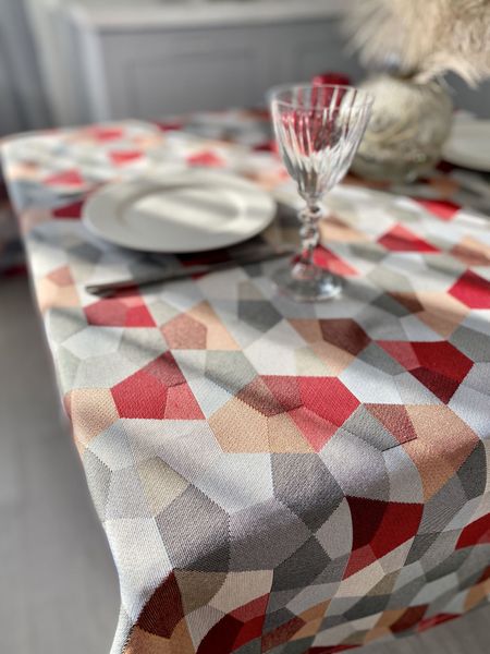 Tapestry tablecloth GEO167, 97х100, Square, Everyday, Without lurex, 75% polyester, 22% cotton, 3% acrylic