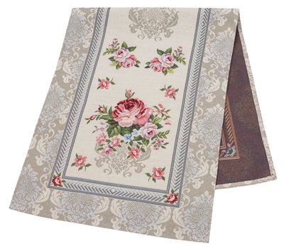 Tapestry table runner RUNNER386LI, 37х100, Rectangular, Casual, Without lurex, 75% polyester, 22% cotton, 3% acrylic