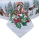 Tapestry tablecloth SQUIRREL, 137х137, Square, New Year's, Silver lurex, 75% polyester, 22% cotton, 3% acrylic