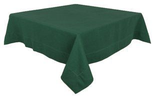 Lniany obrus SKLM44, 140x140, Kwadrat, Monochromatyczny, Haft, 100% len