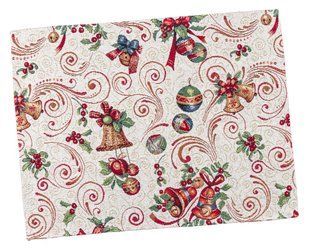 Tapestry placemat MIRRA, 34x44, Rectangular, New Year's, Golden lurex, 75% polyester, 22% cotton, 3% acrylic, Tapestry