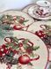 Tapestry placemat with lace RUNNER1375AZ-FN-25D, &Oslash;25, 25, 25, Round, New Year's, Golden lurex, 70% polyester, 23% cotton, 3% acrylic, 4% metal fibre, Tapestry
