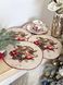 Tapestry placemat with lace RUNNER1375AZ-FN-25D, &Oslash;25, 25, 25, Round, New Year's, Golden lurex, 70% polyester, 23% cotton, 3% acrylic, 4% metal fibre, Tapestry