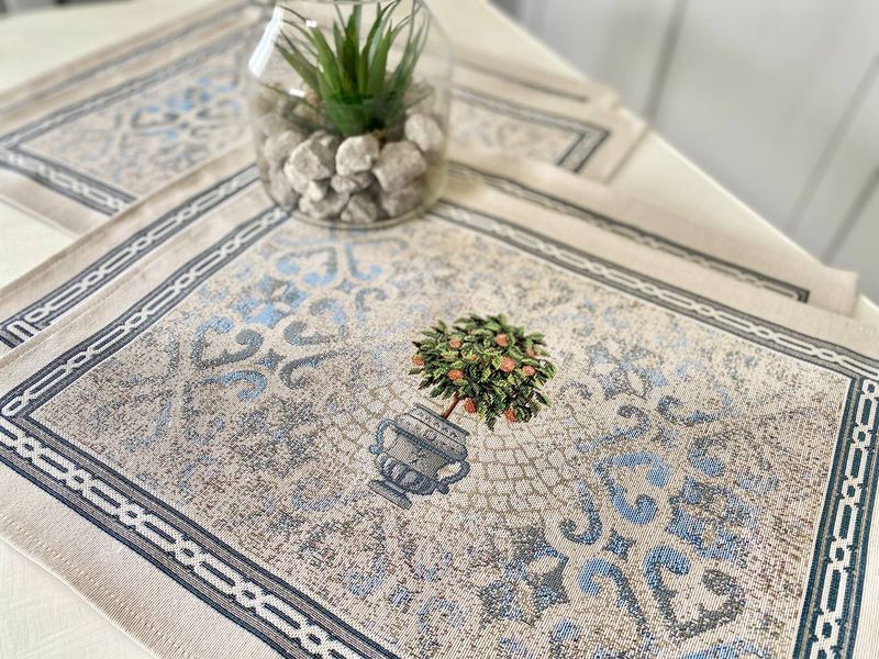 Tapestry placemat RUNNER864, 37х49, 49, 37, Rectangular, Everyday, Without lurex, 75% polyester, 22% cotton, 3% acrylic, Tapestry