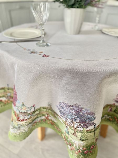 Tapestry tablecloth ROUND1178, Ø160, Round, Everyday, Without lurex, 75% поліестер, 22% бавовна, 3% акрил