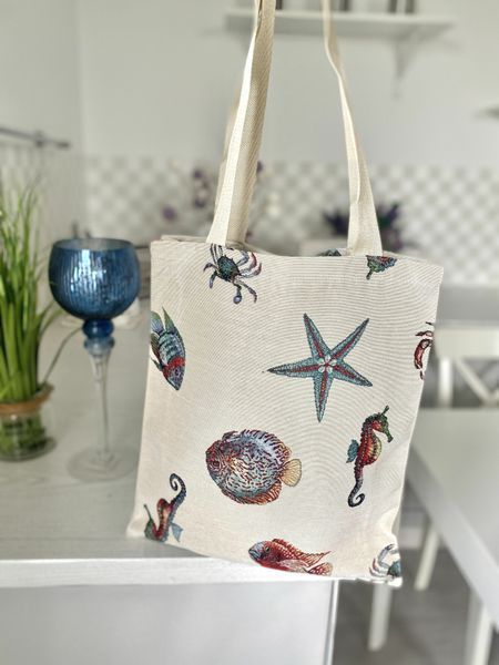 Torba na zakupy z gobelinu EDEN149-SM, 35x40, Prostokątny, Zwykły, Bez lureksu, 75% poliester, 22% bawełna, 3% akryl, Gobelin