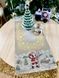 Tapestry table runner RUNNER974W Star light, 37х100, 100, 37, Rectangular, New Year's, Without lurex, 75% polyester, 22% cotton, 3% acrylic, Tapestry