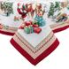 Tapestry tablecloth FROSTY, 137х137, Square, New Year's, Silver lurex, 60% polyester, 40% cotton