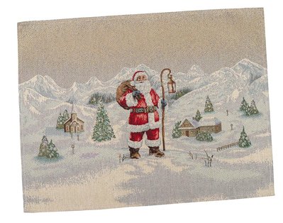 Tapestry placemat RUNNER974 "Star light", 37x49, Rectangular, New Year's, Golden lurex, 75% polyester, 22% cotton, 3% acrylic
