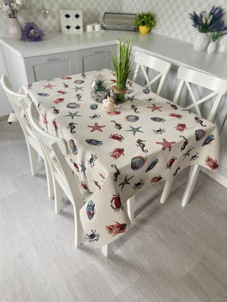 Tapestry tablecloth EDEN149, 97х100, Square, Everyday, Without lurex, 75% polyester, 22% cotton, 3% acrylic