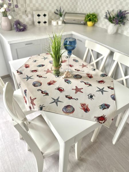 Tapestry tablecloth EDEN149, 97х100, Square, Everyday, Without lurex, 75% polyester, 22% cotton, 3% acrylic