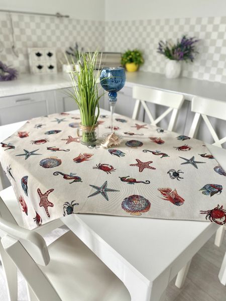 Tapestry tablecloth EDEN149, 97х100, Square, Everyday, Without lurex, 75% polyester, 22% cotton, 3% acrylic