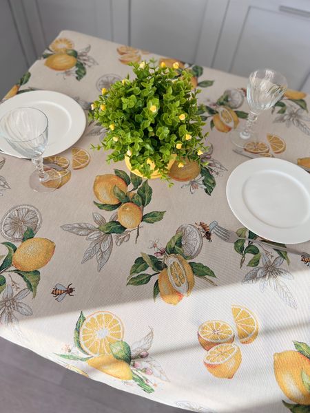 Tapestry tablecloth LIMA042, 137х180, Rectangular, Everyday, Without lurex, 75% polyester, 22% cotton, 3% acrylic