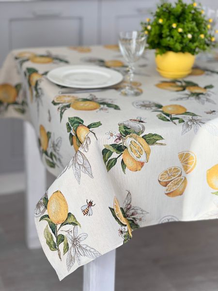 Tapestry tablecloth LIMA042, 137х180, Rectangular, Everyday, Without lurex, 75% polyester, 22% cotton, 3% acrylic