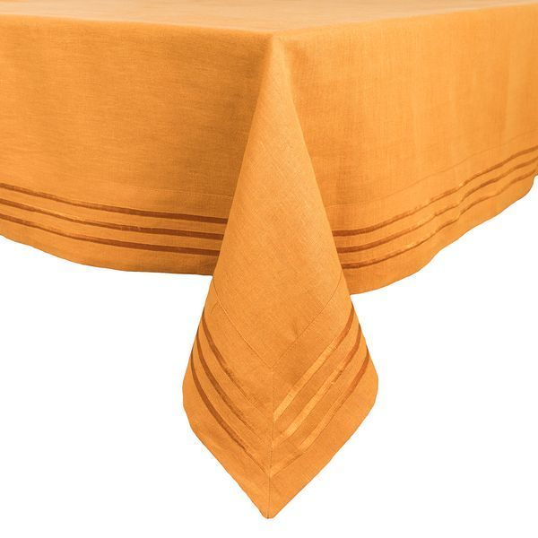 Lniany obrus SKLB29, 140x140, Kwadrat, Monochromatyczny, Haft, 100% len