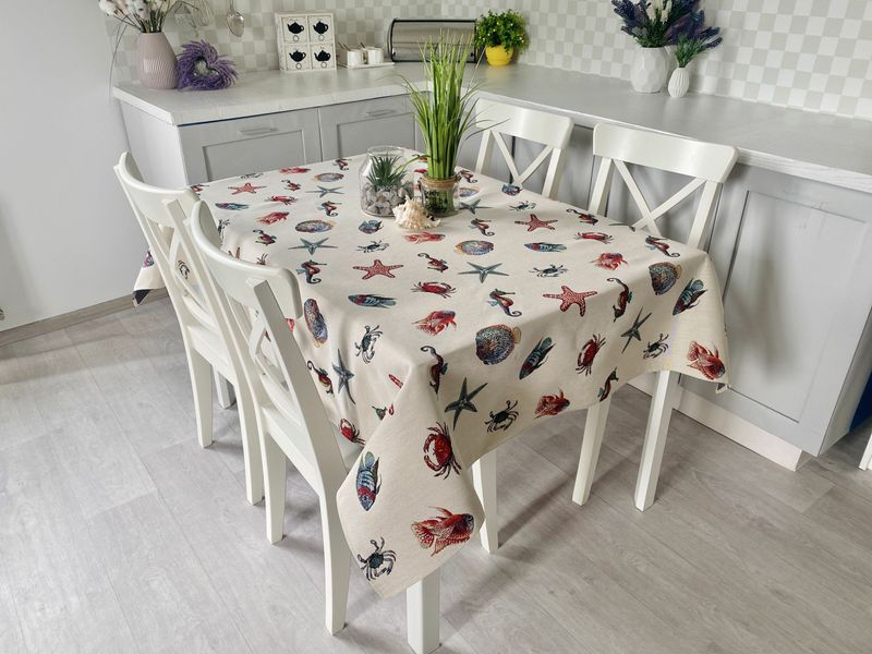 Tapestry tablecloth EDEN149, 97х100, Square, Everyday, Without lurex, 75% polyester, 22% cotton, 3% acrylic