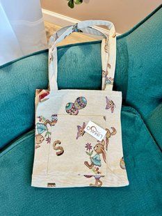 Tapestry shopping bag SM0067, 36x36, Square, Easter, Without lurex, 75% polyester, 22% cotton, 3% acrylic, Tapestry