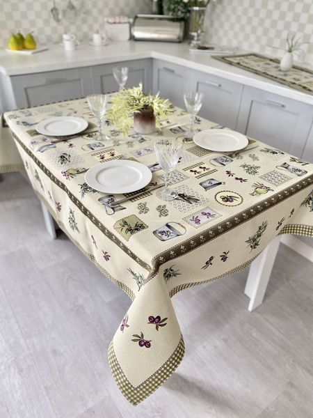 Tapestry tablecloth RUNNER284, 137х180, Rectangular, Casual, Without lurex, 75% polyester, 22% cotton, 3% acrylic