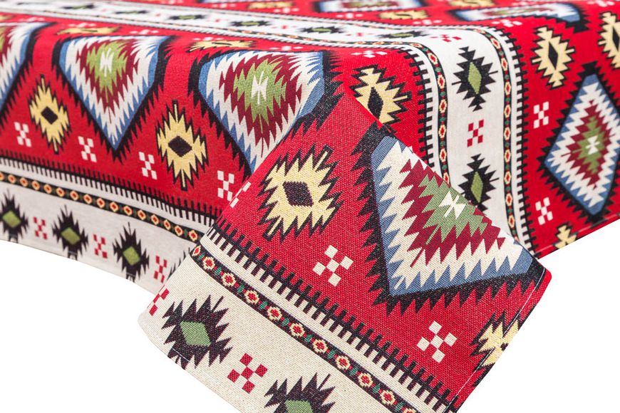 Tapestry tablecloth JAIMA035, 137х240, Rectangular, Everyday, Without lurex, 75% polyester, 22% cotton, 3% acrylic