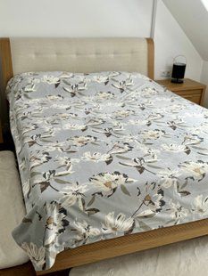Velvet bedspread GREY (200x240), 200x240, Rectangular, Everyday, Without lurex, 100% polyester