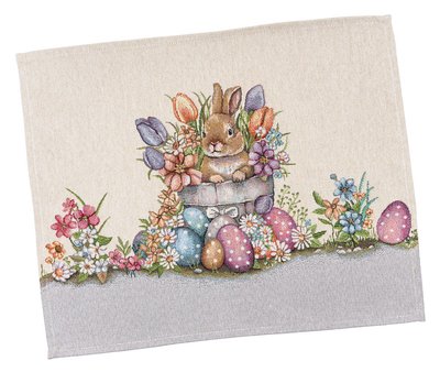 Tapestry placemat RUNNER1289GR, 37x49, Rectangular, Easter, Without lurex, 75% polyester, 22% cotton, 3% acrylic