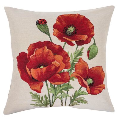 Single-sided tapestry cushion cover KISS759, 45x45, Square, Casual, Without lurex, 75% polyester, 22% cotton, 3% acrylic, Single-sided