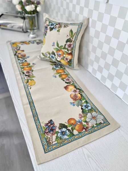 Tapestry table runner RUNNER LIMA022, 45x140, Rectangular, Everyday, Without lurex, 75% polyester, 22% cotton, 3% acrylic